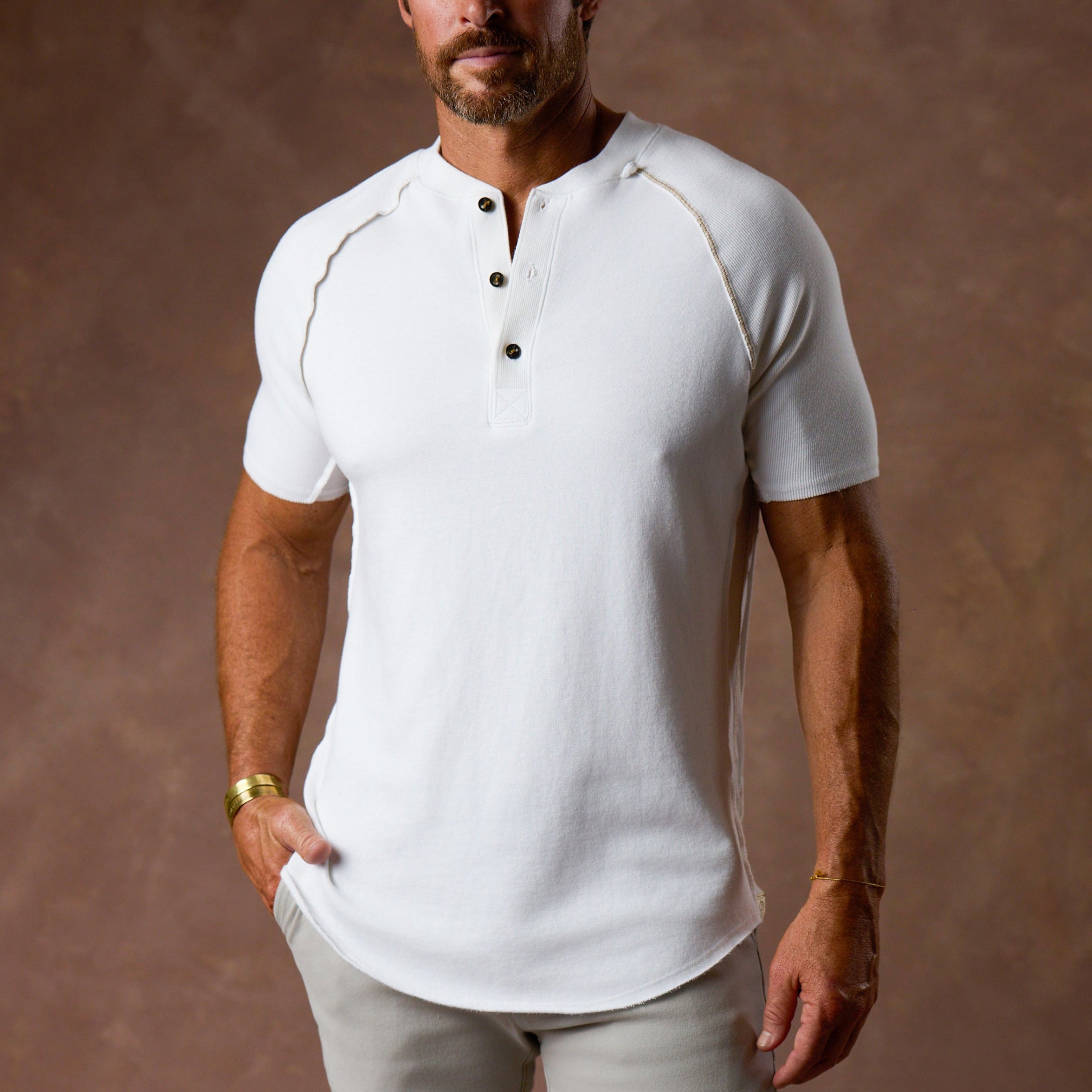 Short Sleeve Henley