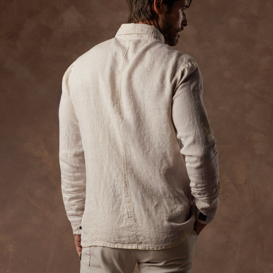 AER LINEN SHIRT / WHITE STONE