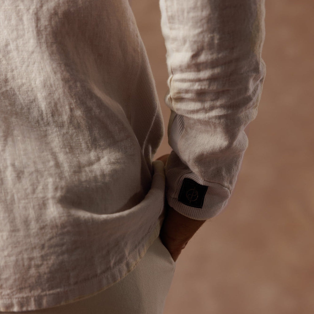 AER LINEN SHIRT / WHITE STONE