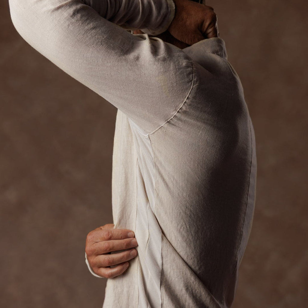 AER LINEN SHIRT / WHITE STONE