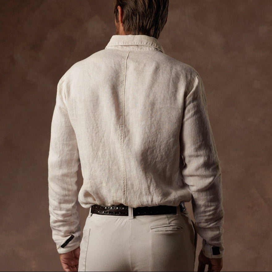 AER LINEN SHIRT / WHITE STONE