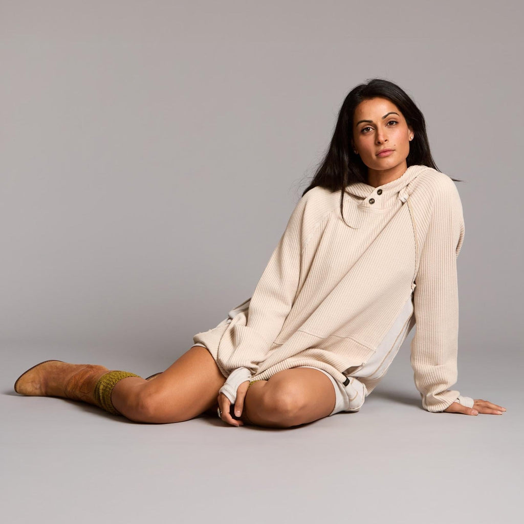 Oversized Waffle Pullover